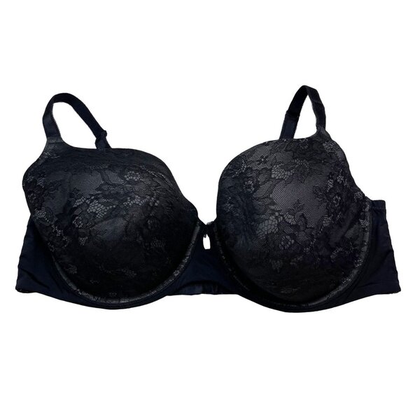 Torrid 40DD Black Lightly Lined Smooth Lace Bra Underwire 11328660 Intimates - Picture 1 of 16